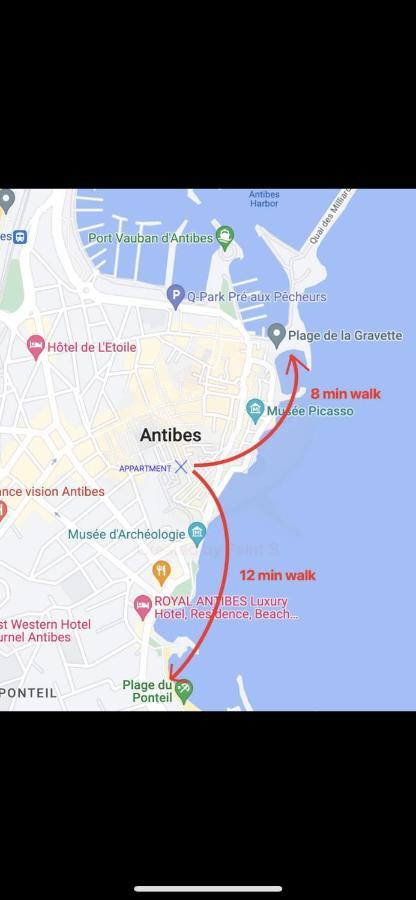 Superbe 2P Mezzanine Au Coeur Du Vieil Antibes Leilighet Eksteriør bilde